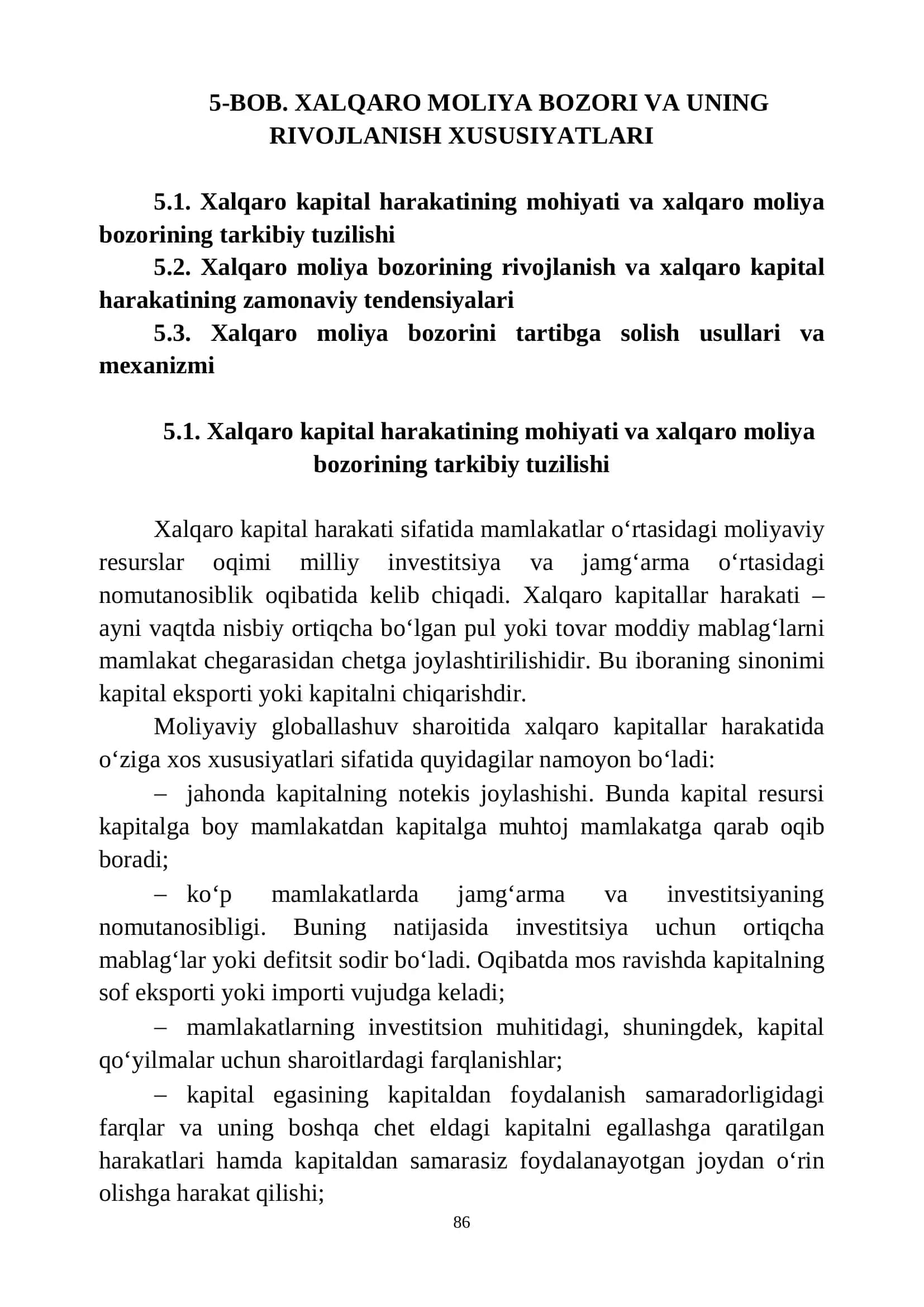 Xalqaro Moliya Bozori va uning Rivojlanish Xususiyatlari 1