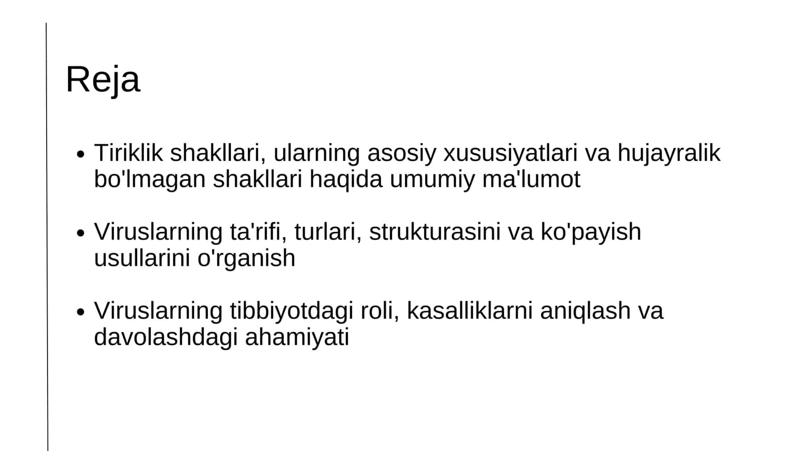 Tiriklik shakllari, ularning asosiy xususiyatlari va hujayralik 1