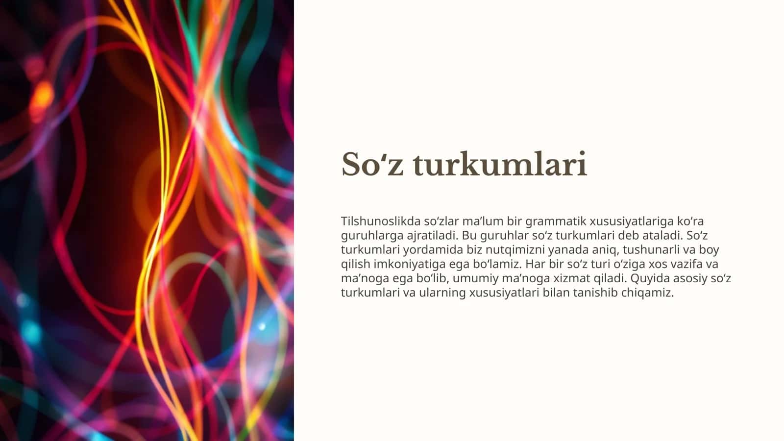 So'z turkumlari 1