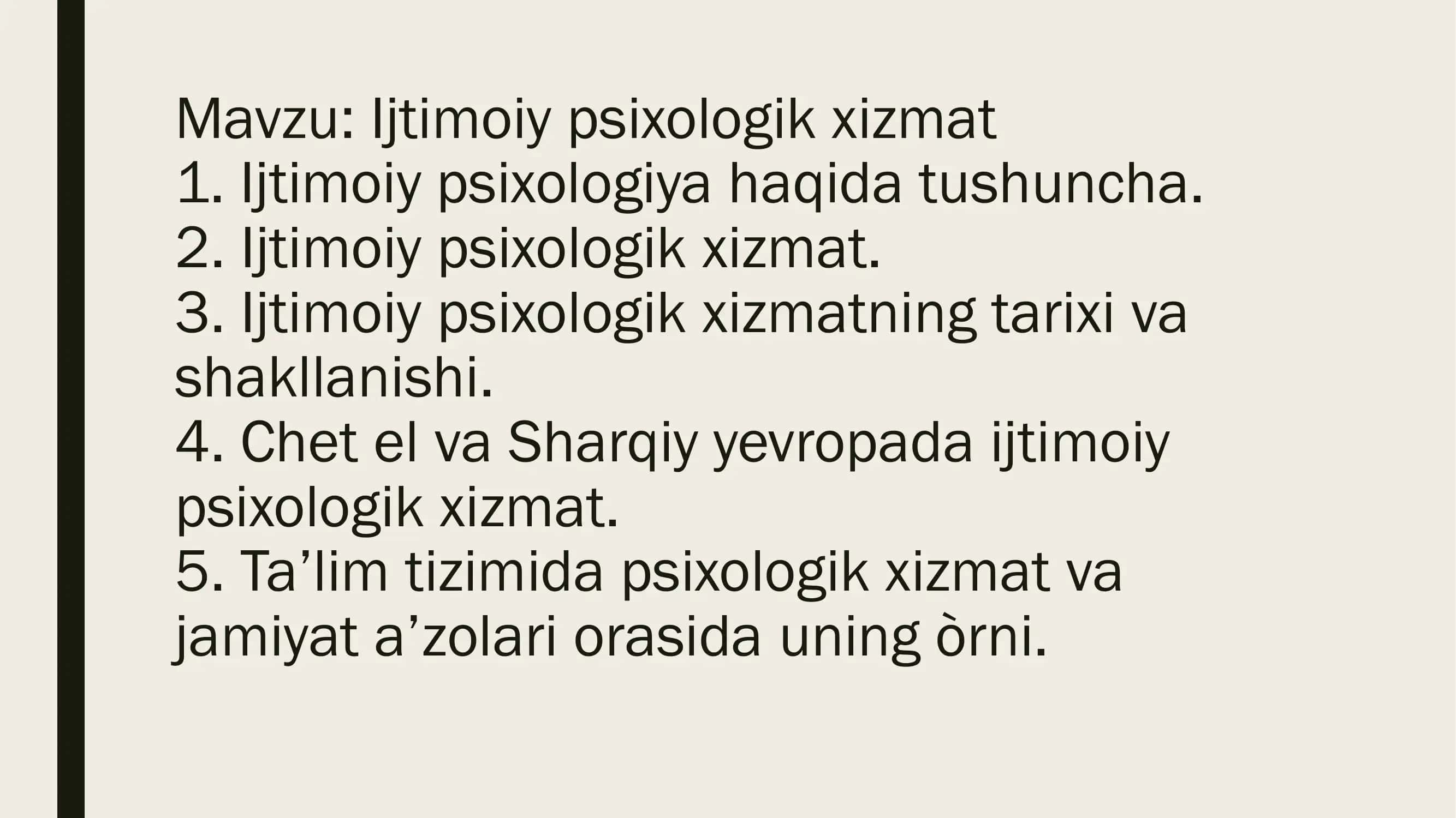 Ijtimoiy psixologik xizmat 1