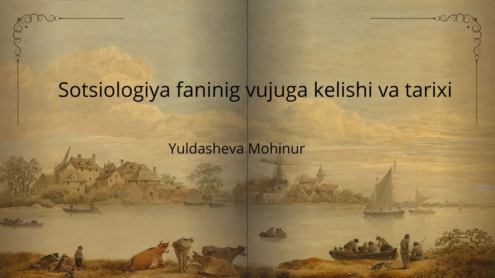 Sotsiologiya faninig vujuga kelishi va tarixi 1