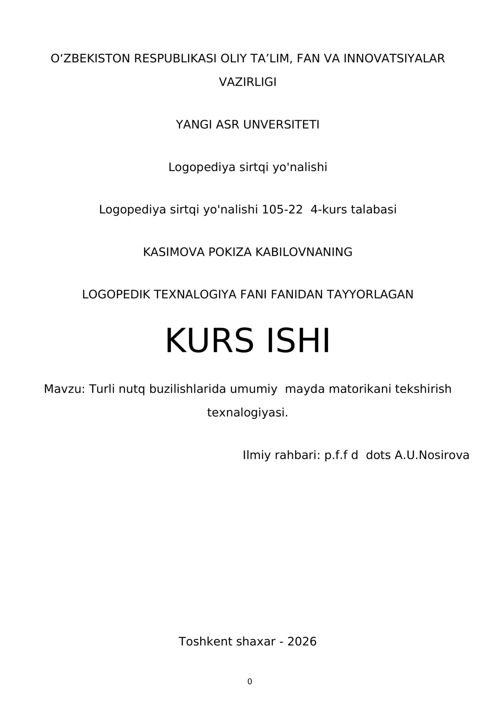 Logopediya sirtqi yo'nalishi 1