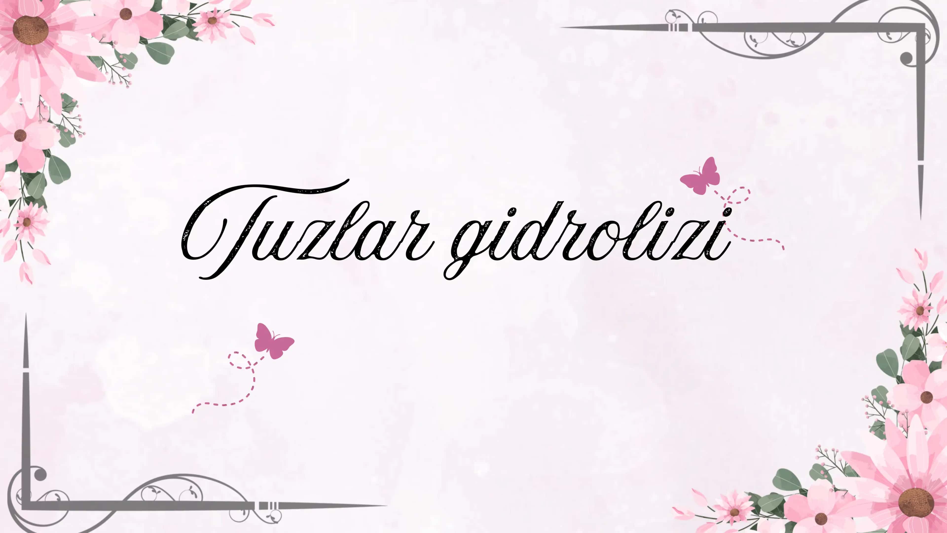 Tuzlar gidrolizi 1