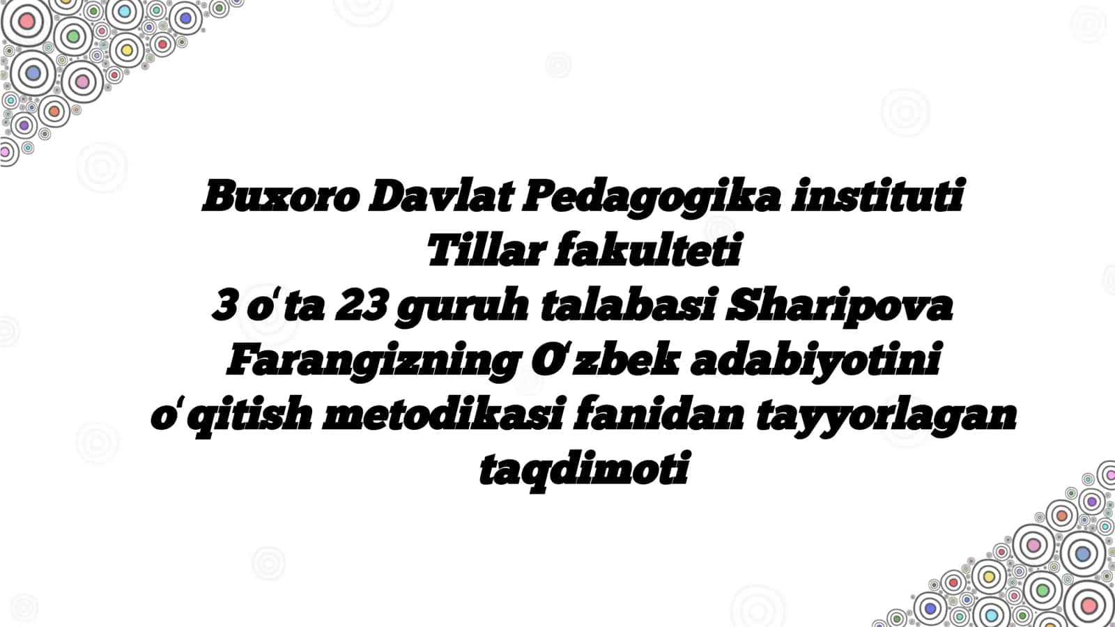 Alisher Navoiy gʻazallari va Alfons Dode "Soʻngi saboq" 1