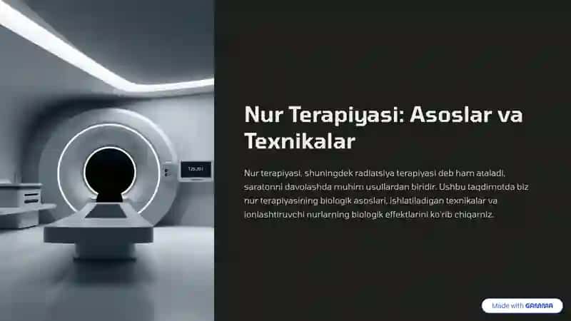 Nur terapiyasi. Asoslar va Texnikalar