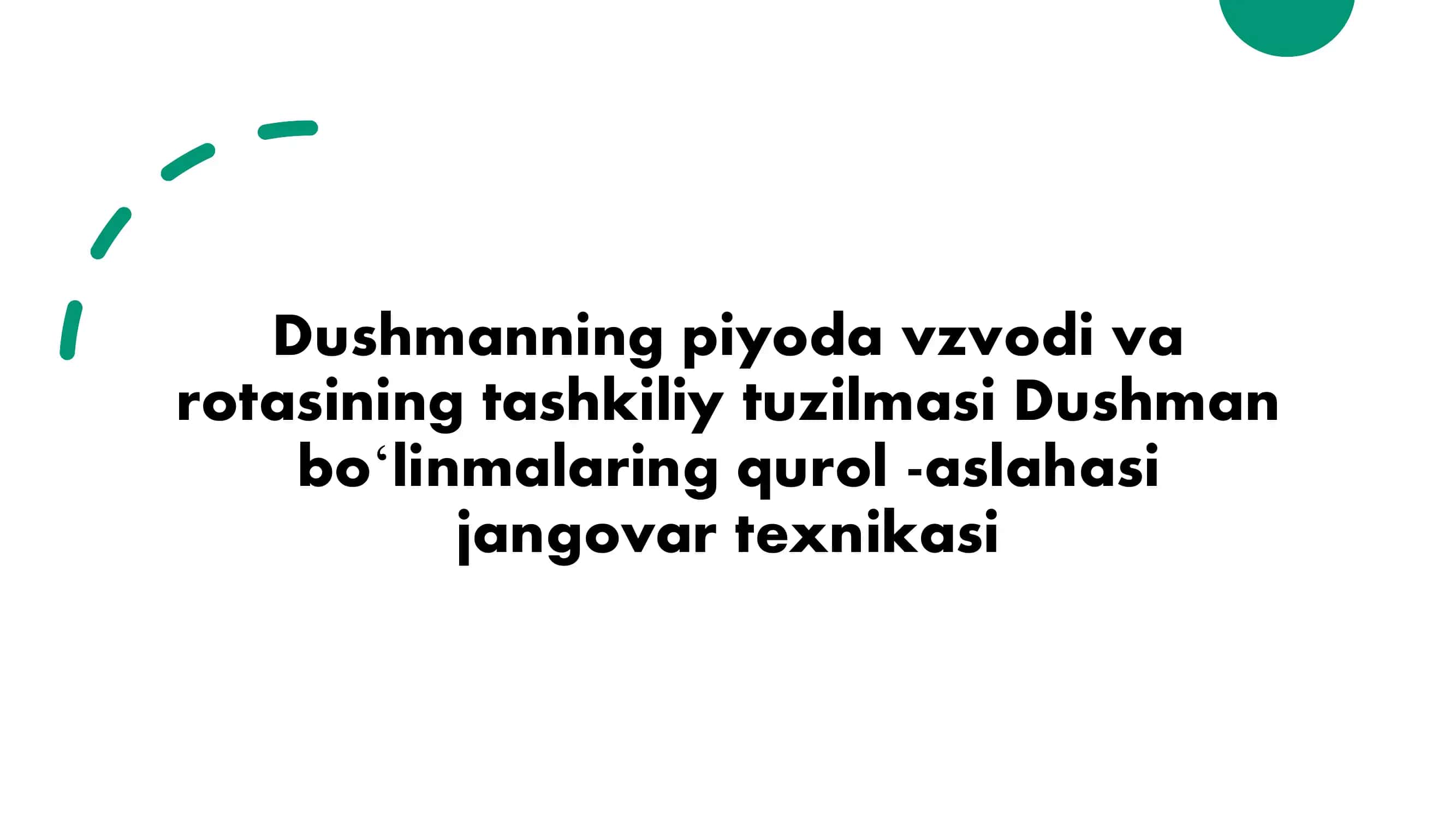 Dushman piyoda bo'linmalari tuzilishi 1