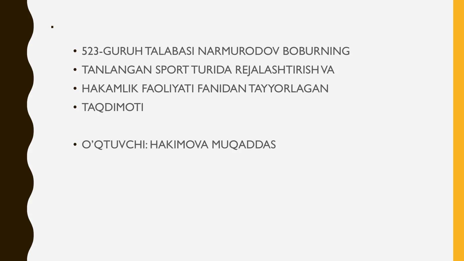 HAKAMNING MUSOBAQADAGI FAZIFALARI 1