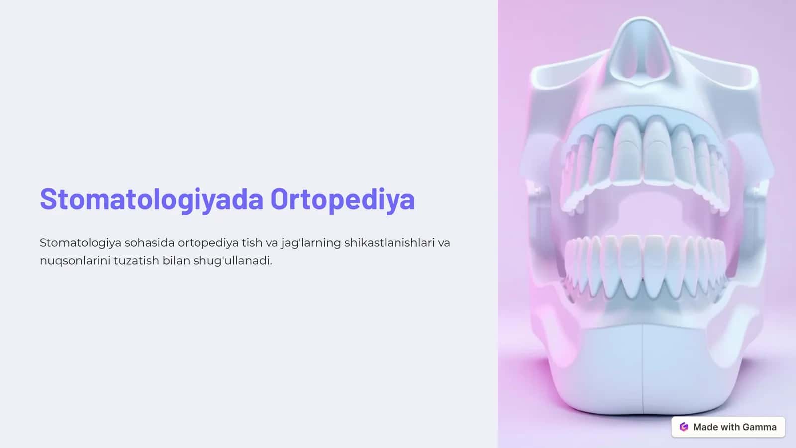 Ortopediya Stomatologiyada 1