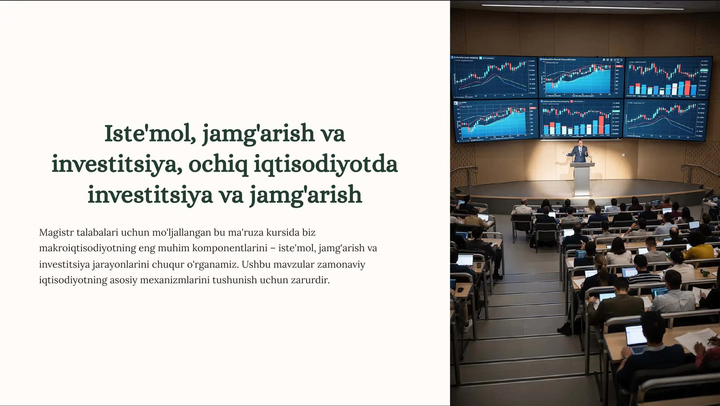 Makroiqtisodiyotning eng muhim komponentlari: Iste'mol, jamg'arish va investitsiya 1
