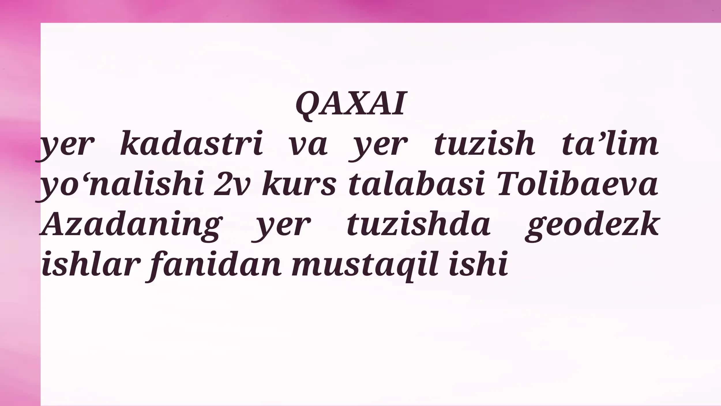 Yuzani aniqlashda hisoblash nazorati Yer maydonlari yuzasini grafik usulda aniqlash 1