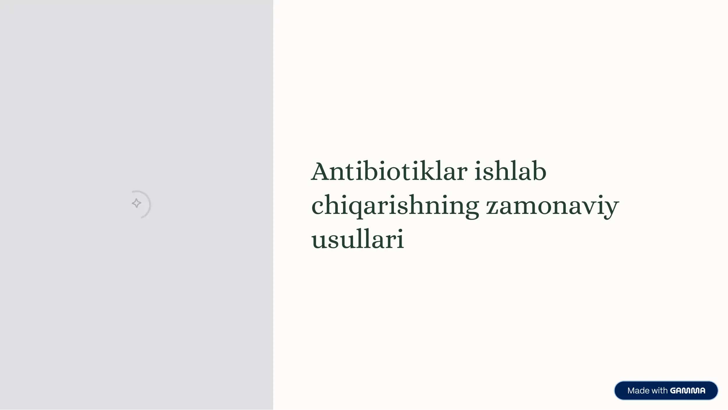 Antibiotiklar ishlab chiqarishning zamonaviy usullari 1