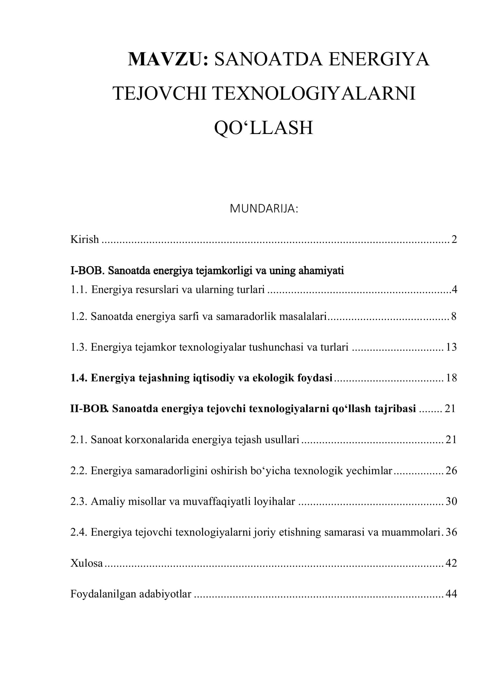 SANOATDA ENERGIYA TEJOVCHI TEXNOLOGIYALARNI QO‘LLASH 1
