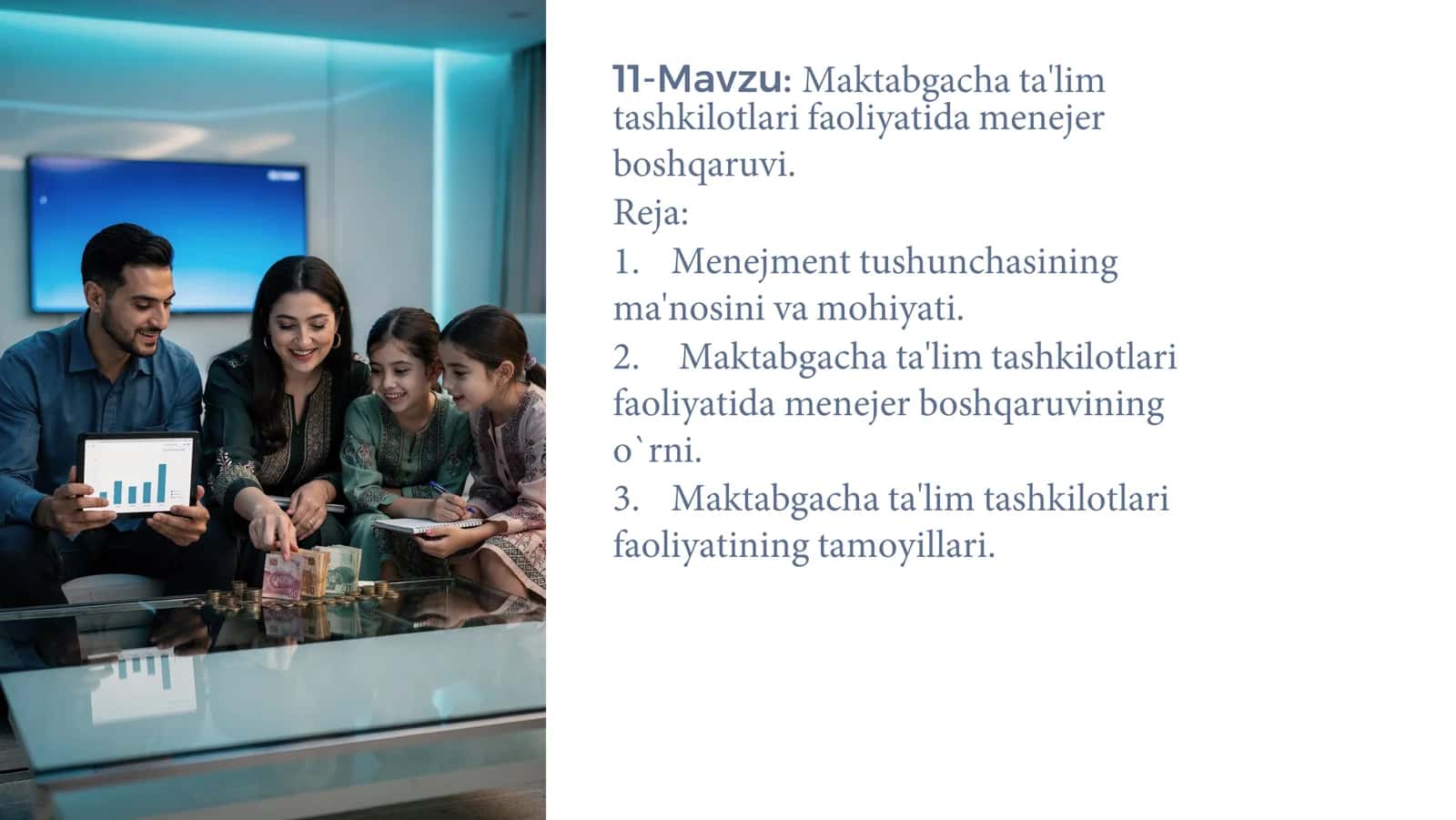 Maktabgacha ta'lim tashkilotlari faoliyatida menejer boshqaruvining o`rni 1