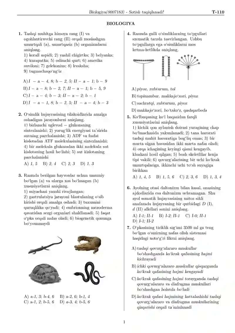 BIOLOGIYA