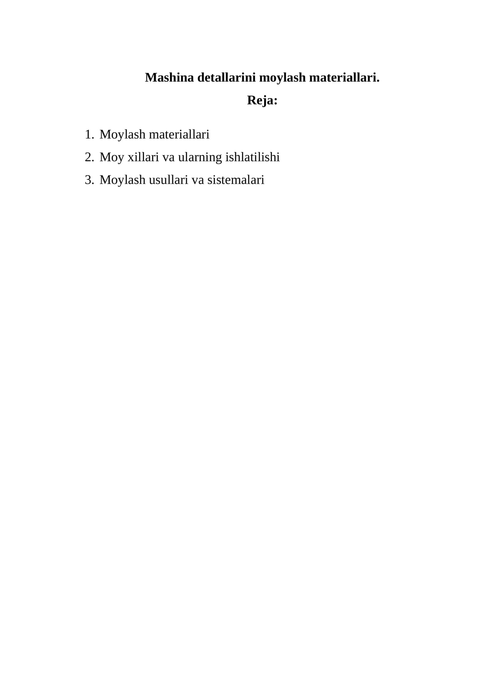 Mashina detallarini moylash materiallari 1
