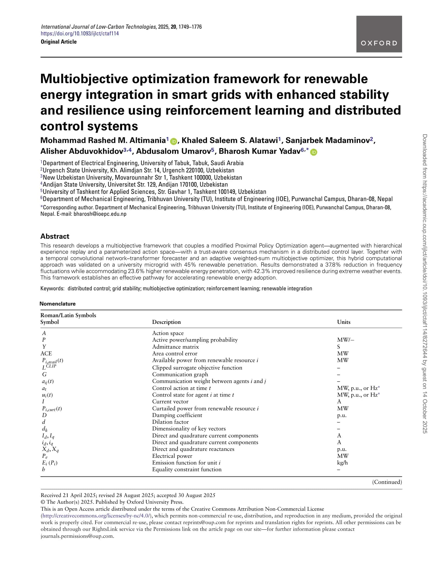 Multiobjective optimization framework for renewable 1