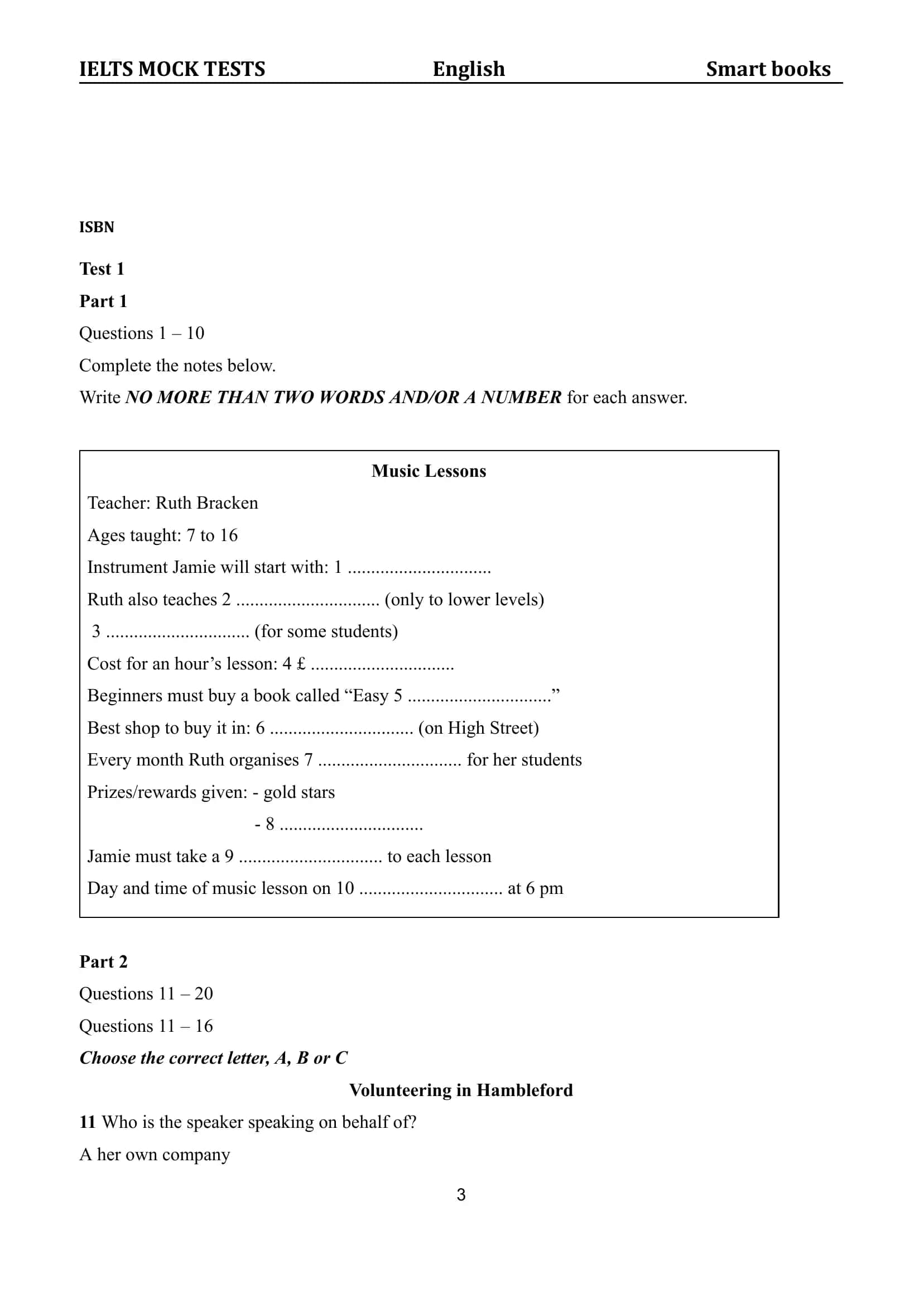 IELTS MOCK TESTS 1