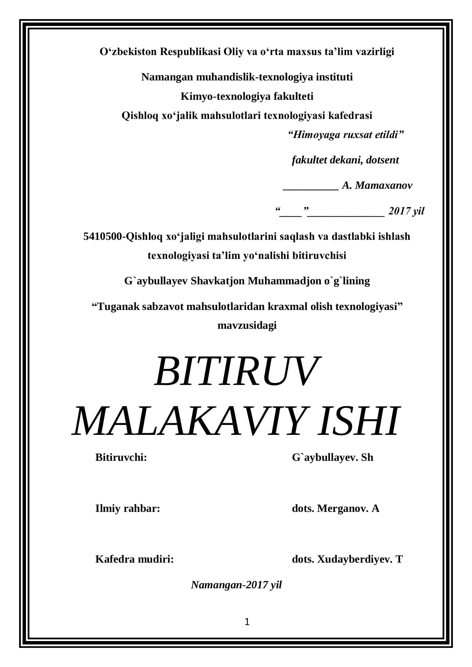 Tuganak sabzavot mahsulotlaridan kraxmal olish texnologiyasi 1