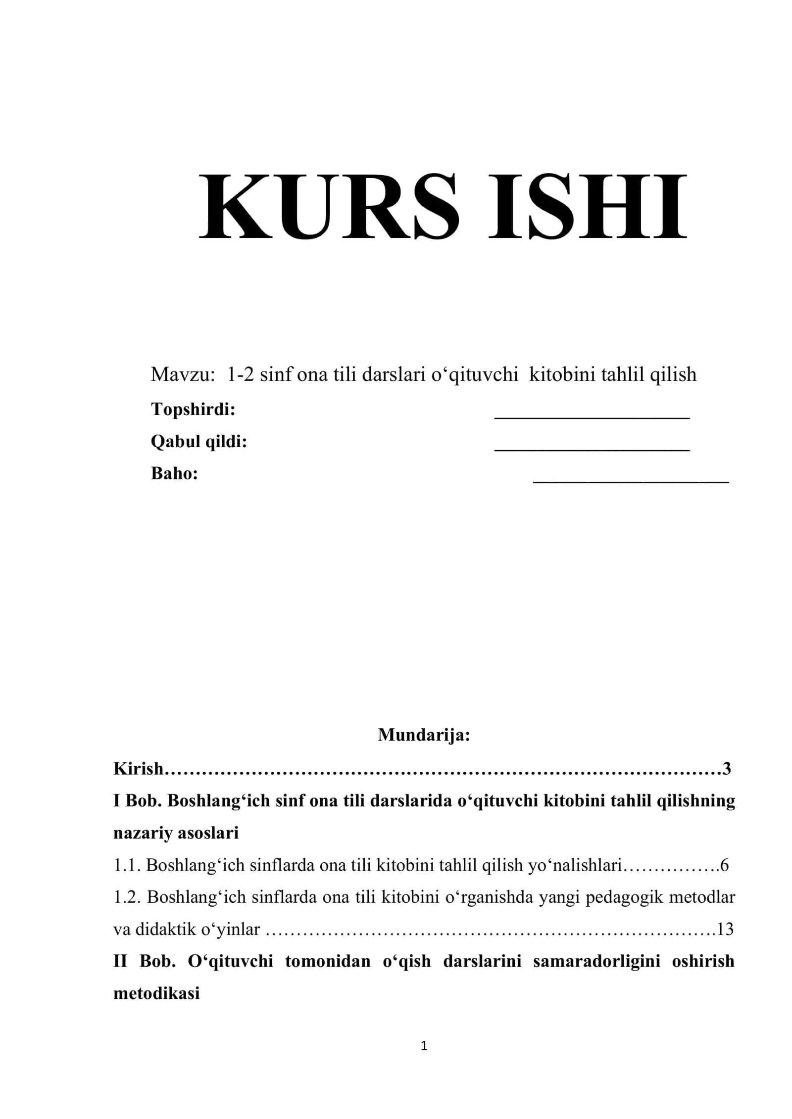 1-2 sinf ona tili darslari o‘qituvchi kitobini tahlil qilish 1