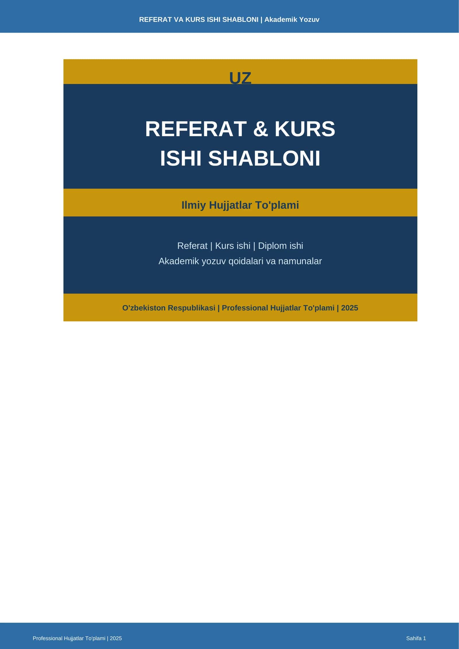 REFERAT VA KURS ISHI SHABLONI 1