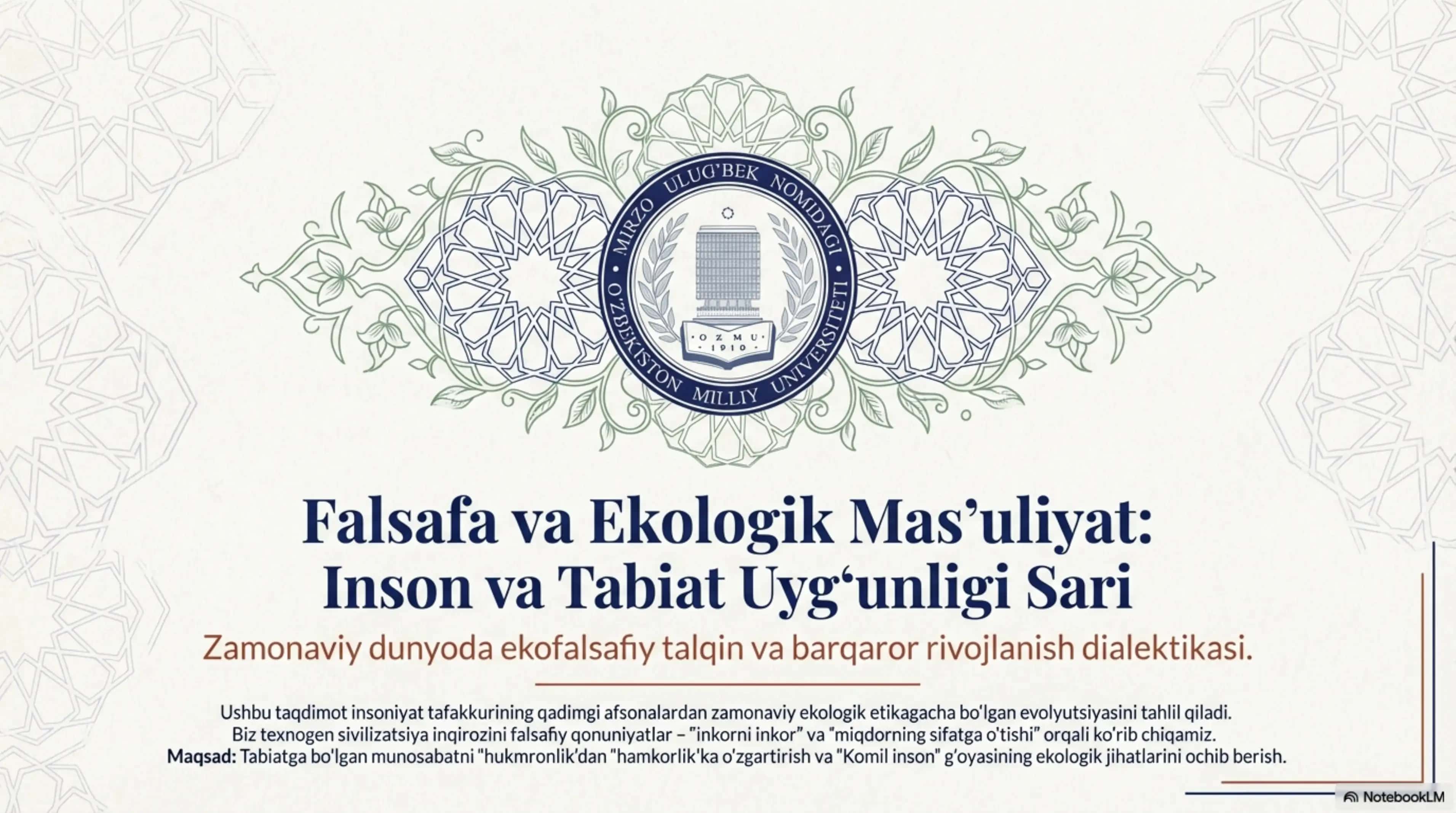 Tabiat va jamiyat qonunlarining xususiyatlari. 1