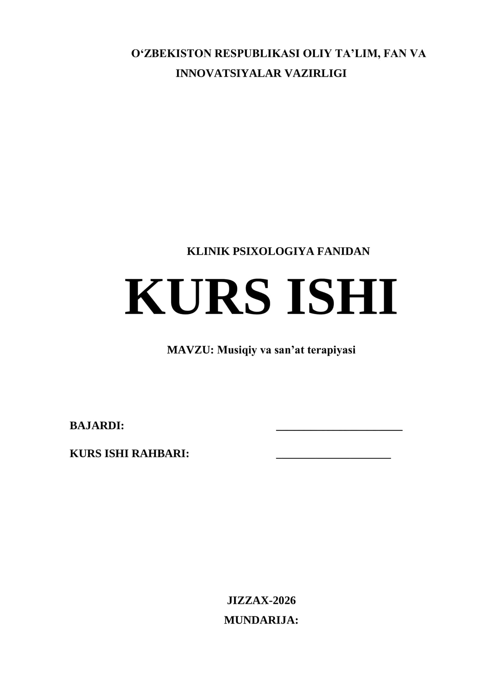 Musiqiy va san’at terapiyasi 1