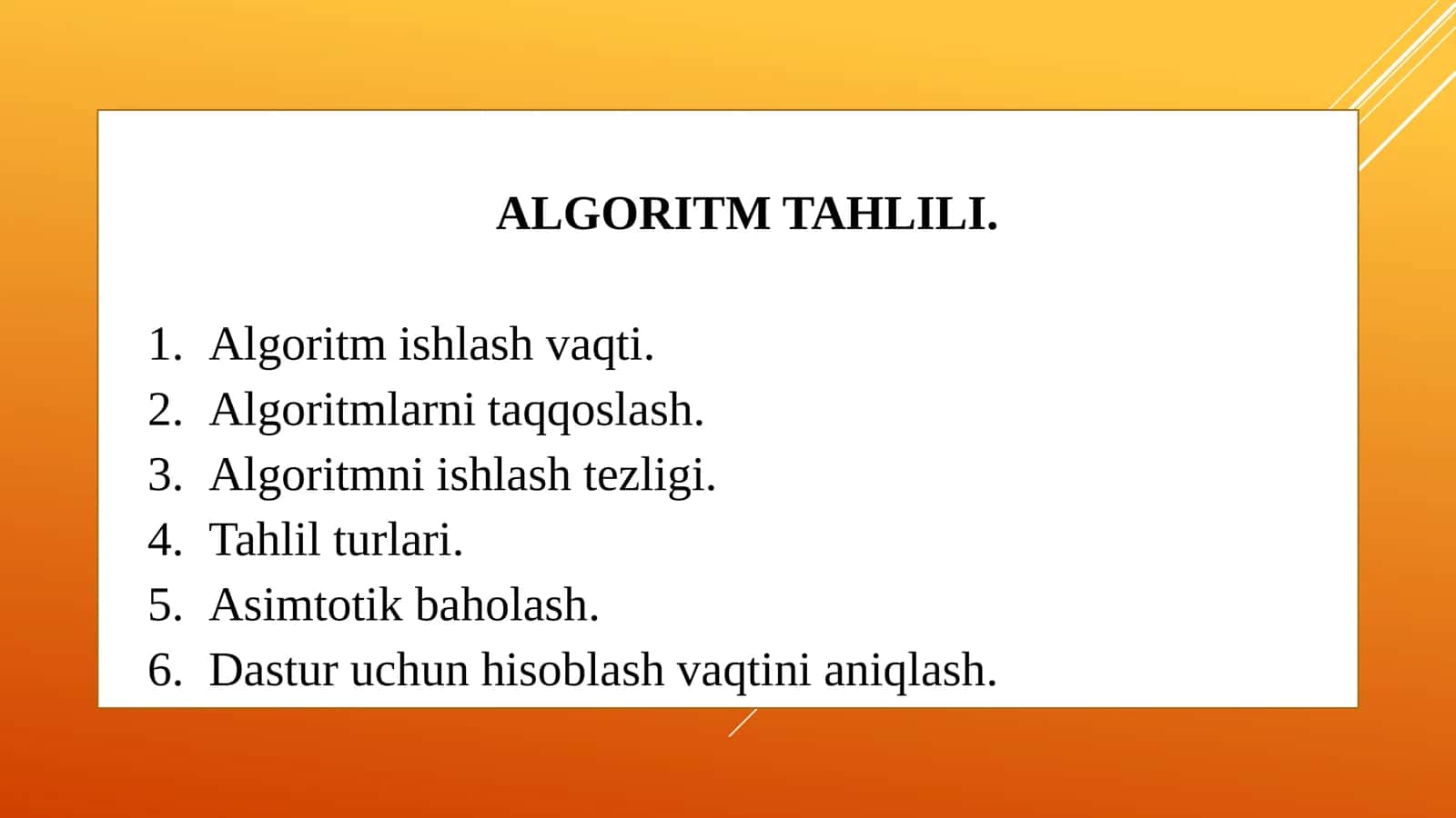 Algoritm Tahlili 1