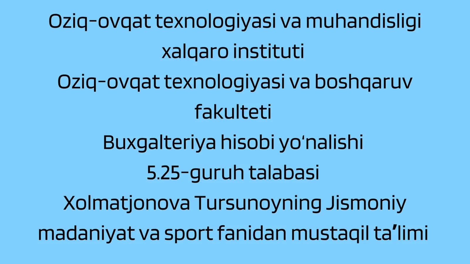 Jismoniy sifatlar 1