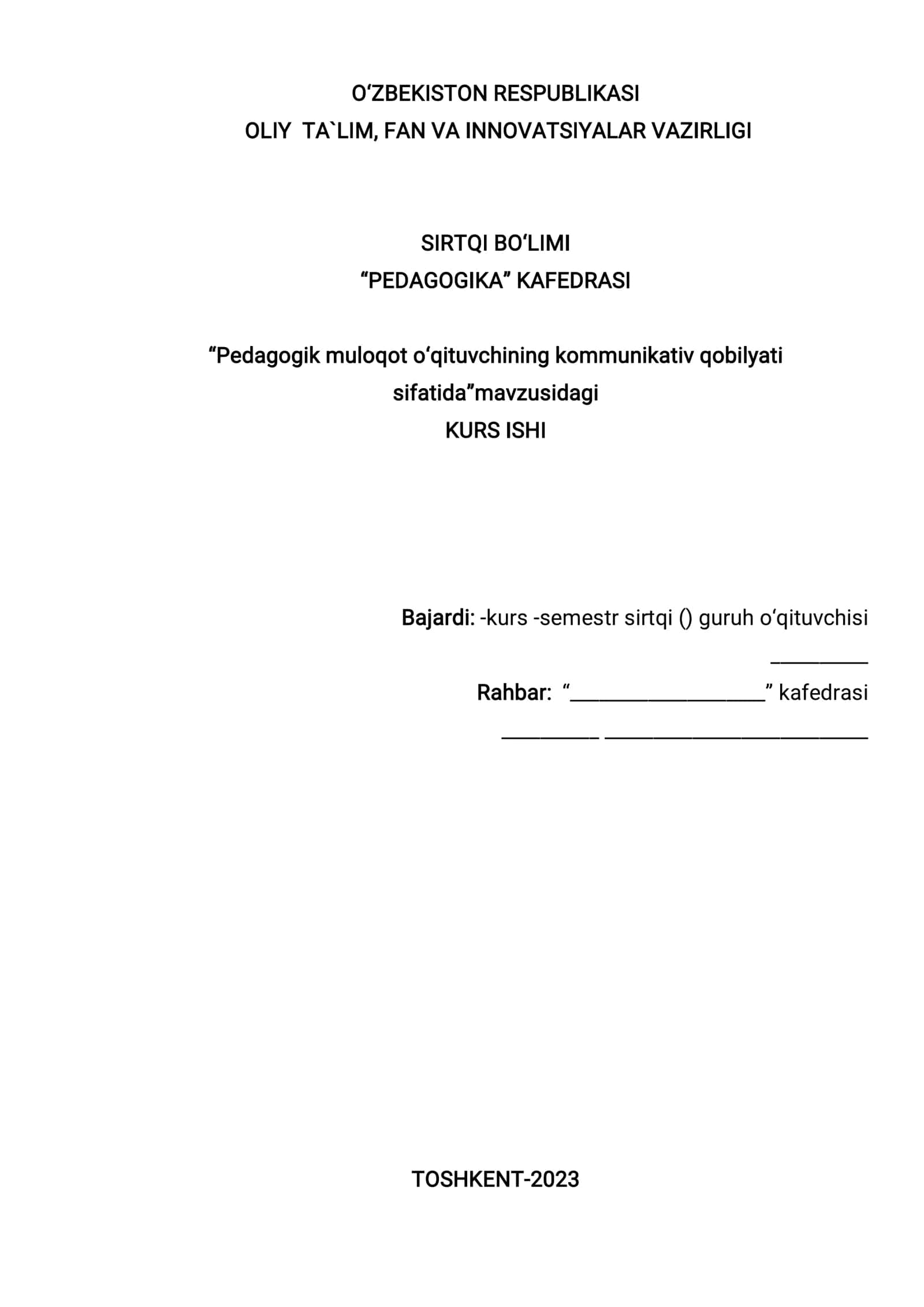 Pedagogik muloqot o‘qituvchining kommunikativ qobilyati 1