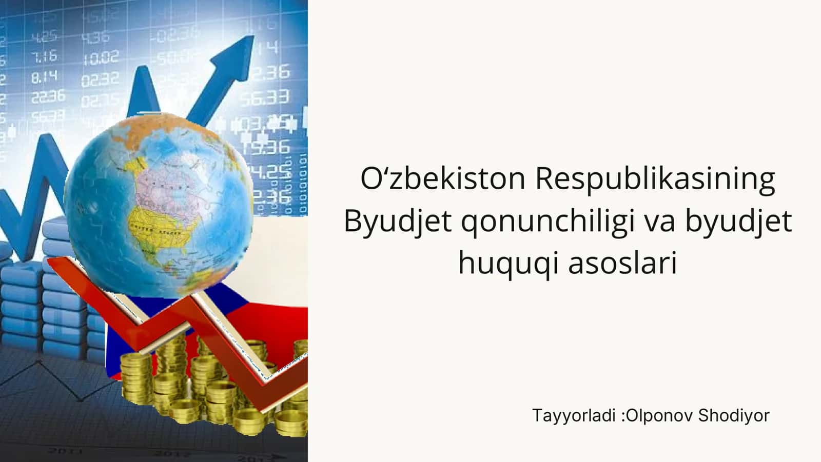 Byudjetning Davlat Boshqaruvidagi O'rni 1