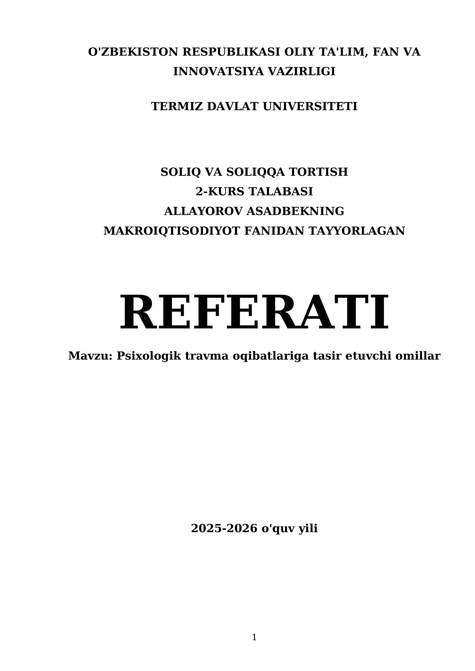 Psixologik travma oqibatlariga tasir etuvchi omillar 1