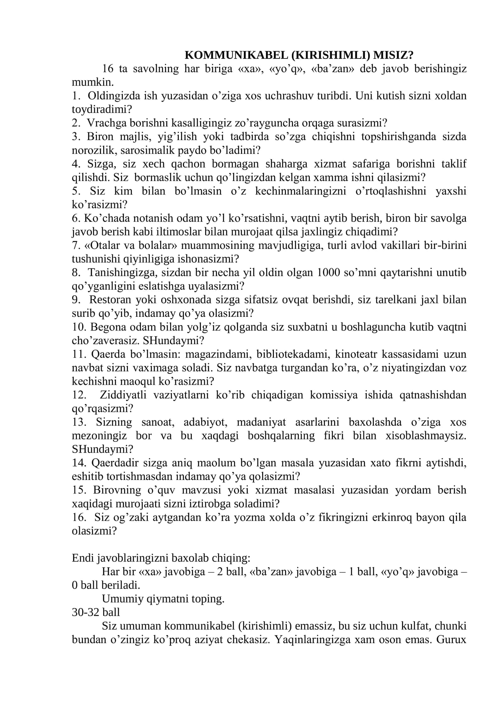 KOMMUNIKABEL (KIRISHIMLI) MISIZ? 1