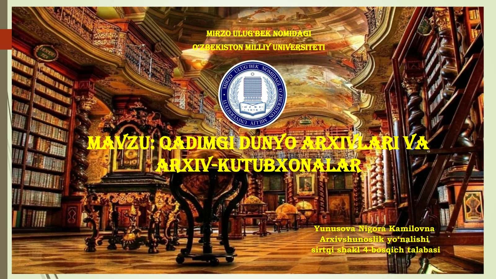 Qadimgi dunyo arxivlari va arxiv-kutubxonalar 1