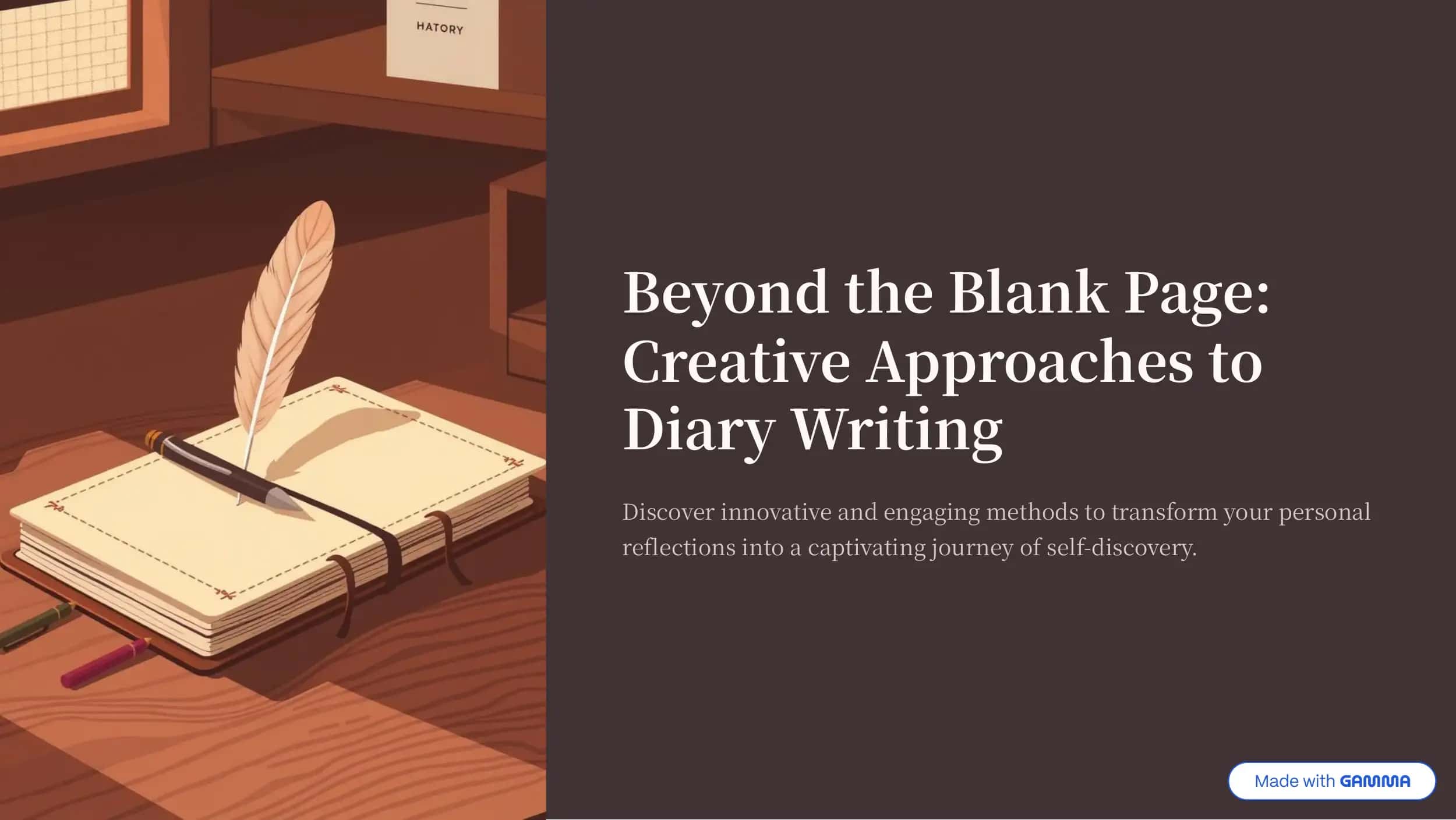 Beyond the Blank Page: Creative Approaches to Diary Writing 1