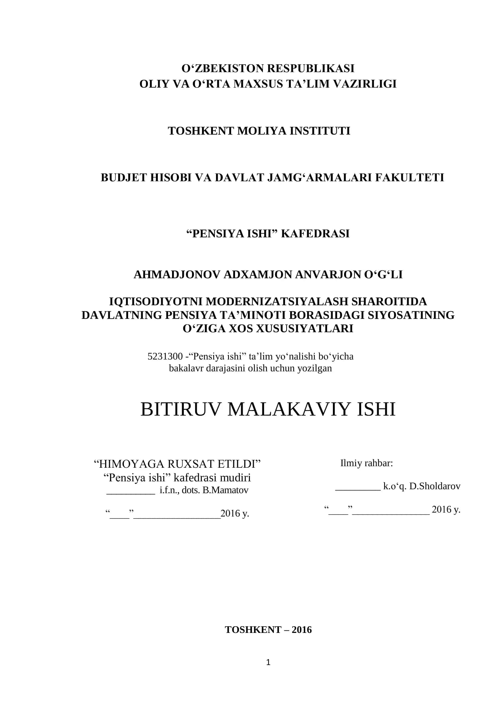 Pensiya ishi kafedrasi 1