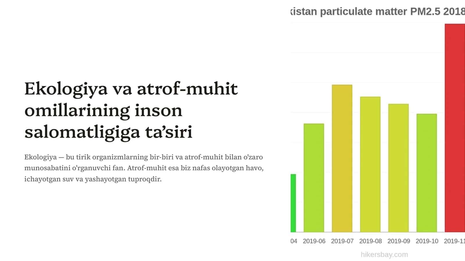Ekologiya va atrof-muhit omillarining inson salomatligiga ta’siri 1