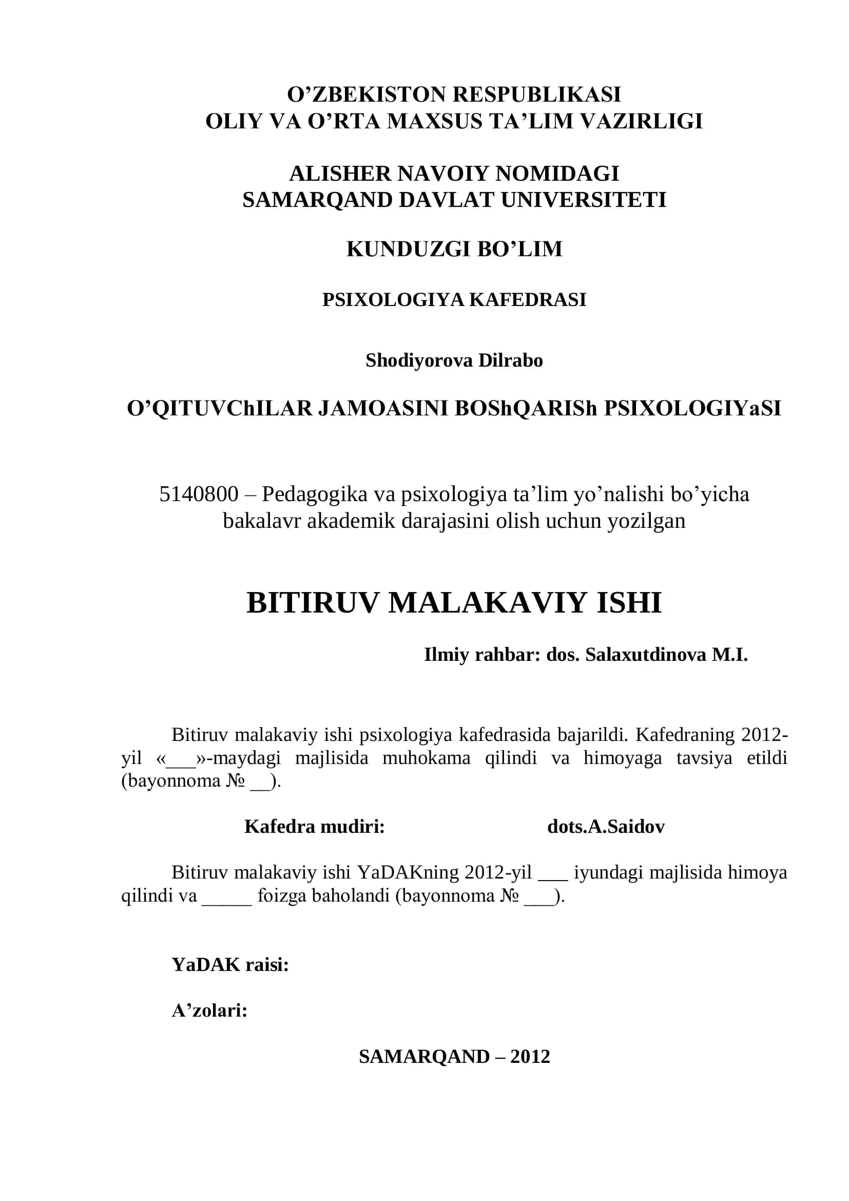 PEDAGOGIKA VA PSIXOLOGIYA TA'LIM YO'NALISHI 1