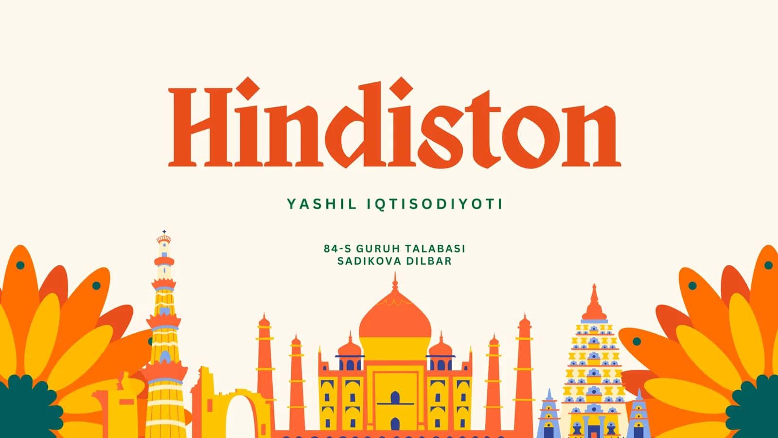 Hindiston Yashil Iqtisodiyoti 1