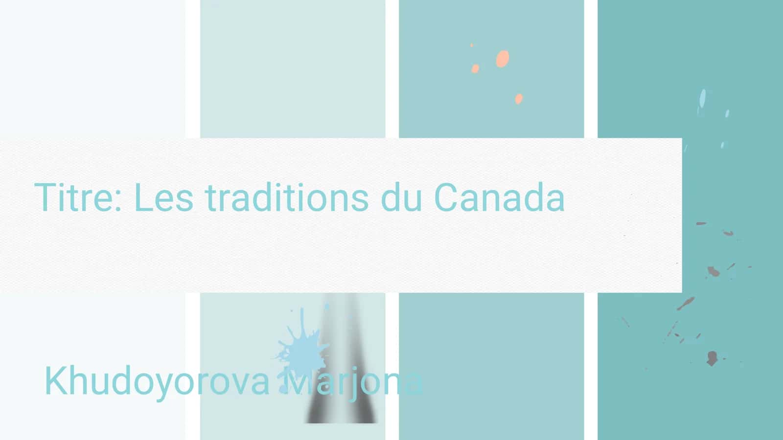 Les traditions du Canada 1