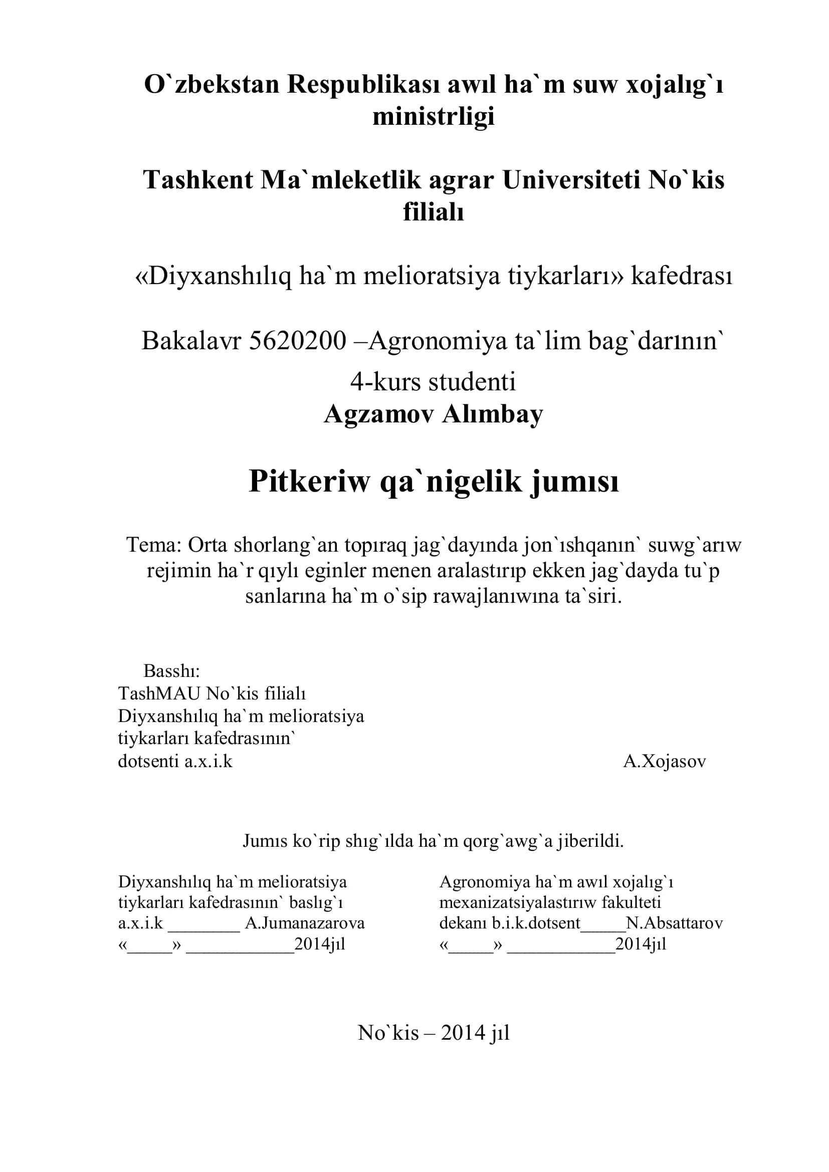 Pitkeriw qa`nigelik jumısı 1