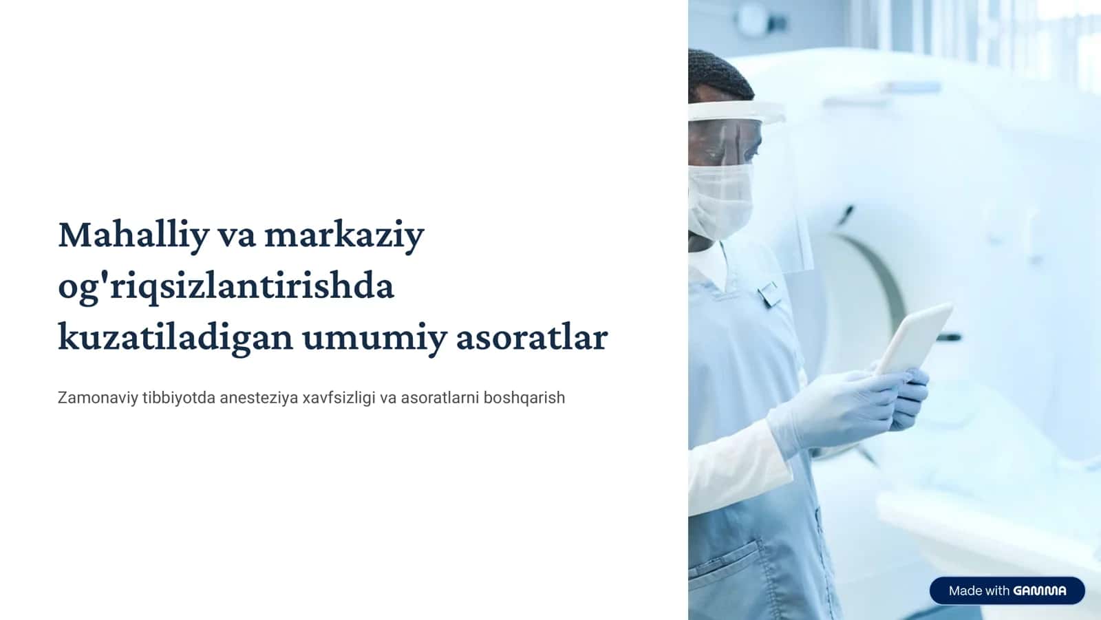 Mаhаlliy vа mаrkаziy оg’riqsizlаntirishdа kuzаtilishi mumkin bo’lgаn umumiy аsоrаtlаr. 1