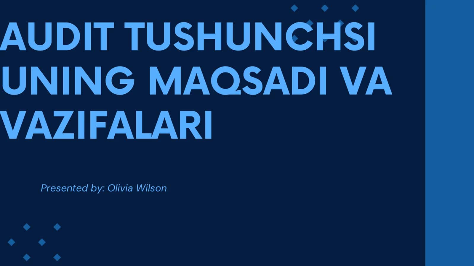 AUDIT TUSHUNCHSI 1