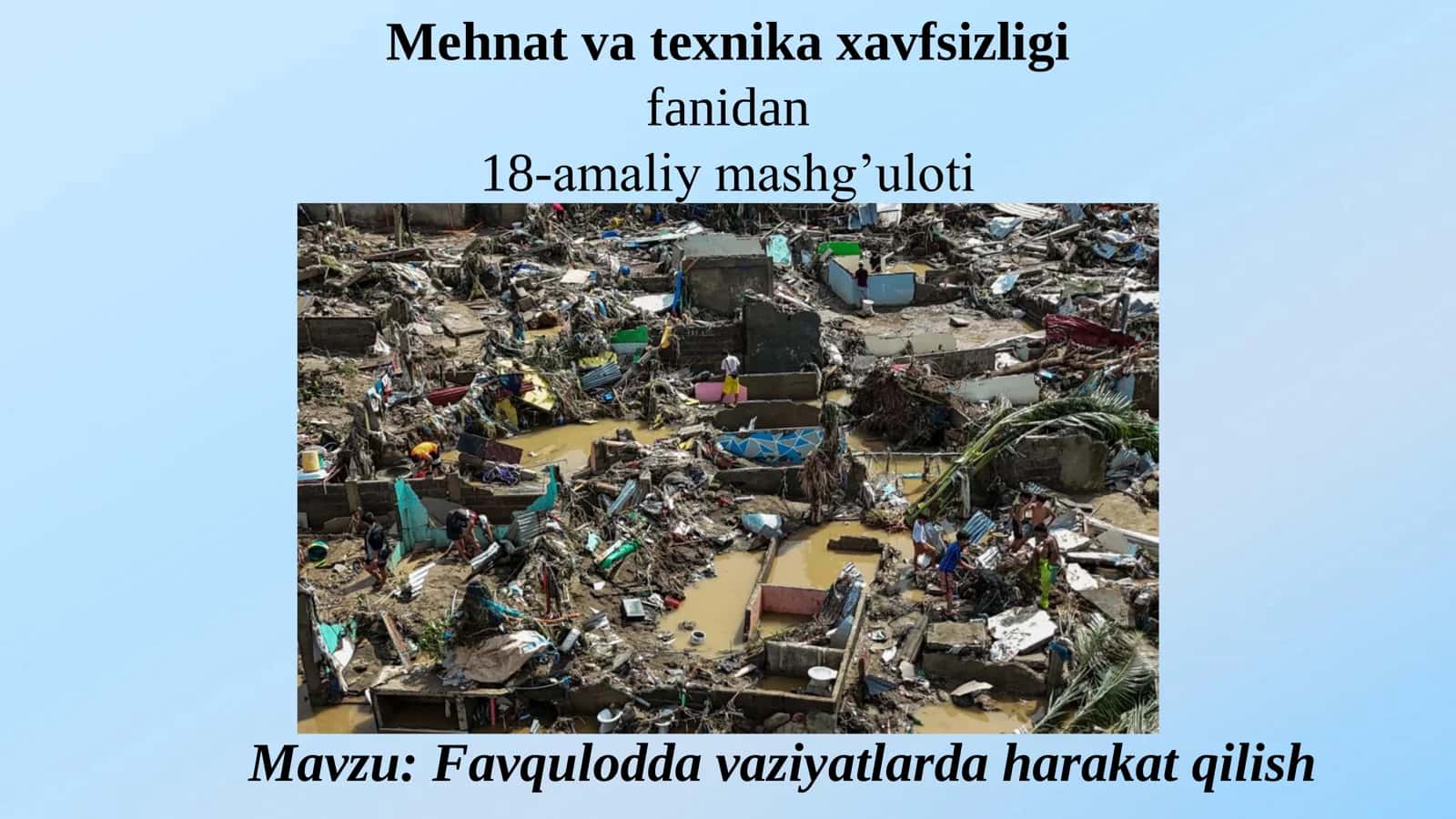 Favqulodda vaziyatlarda harakat qilish 1