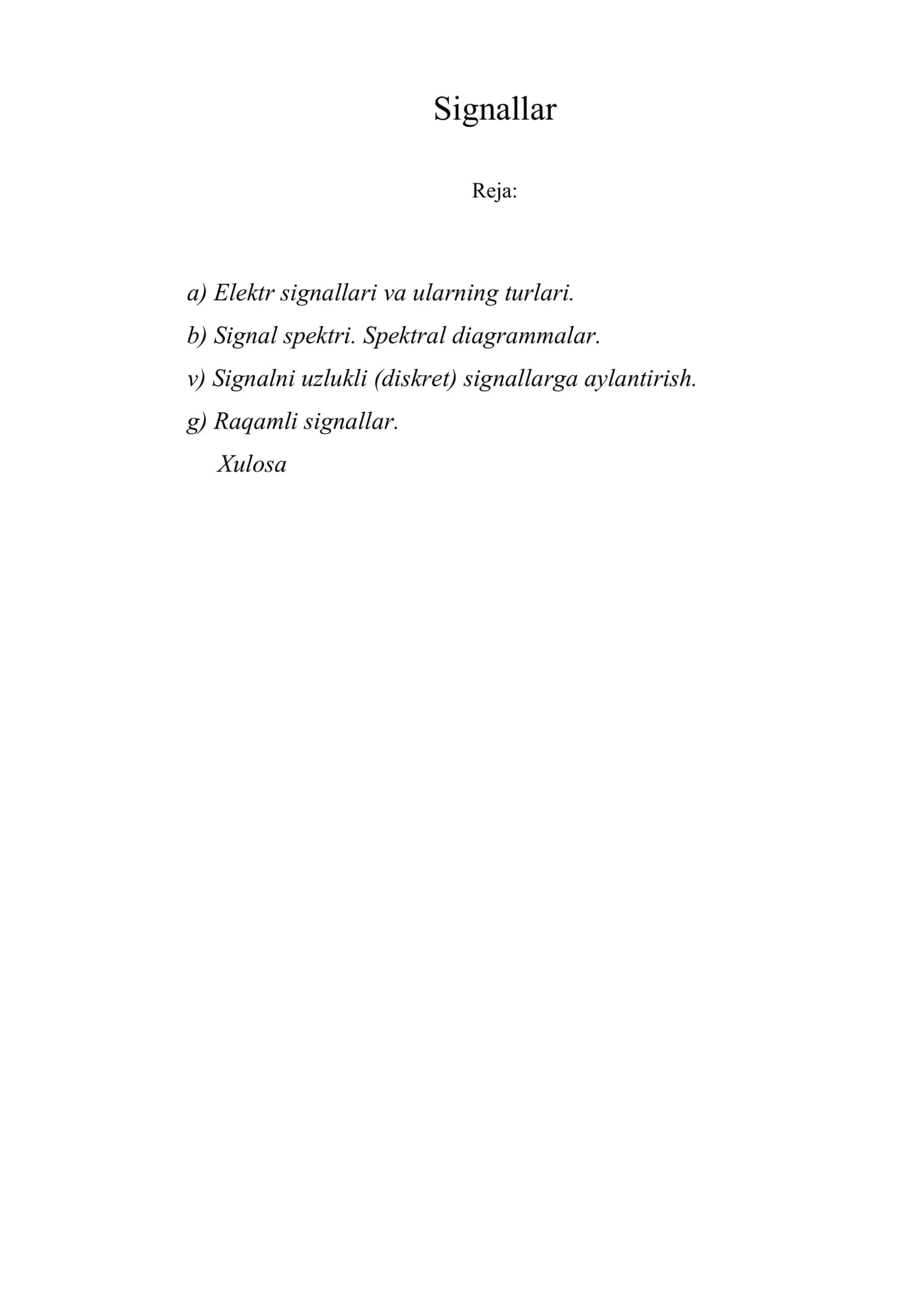 Signallar 1