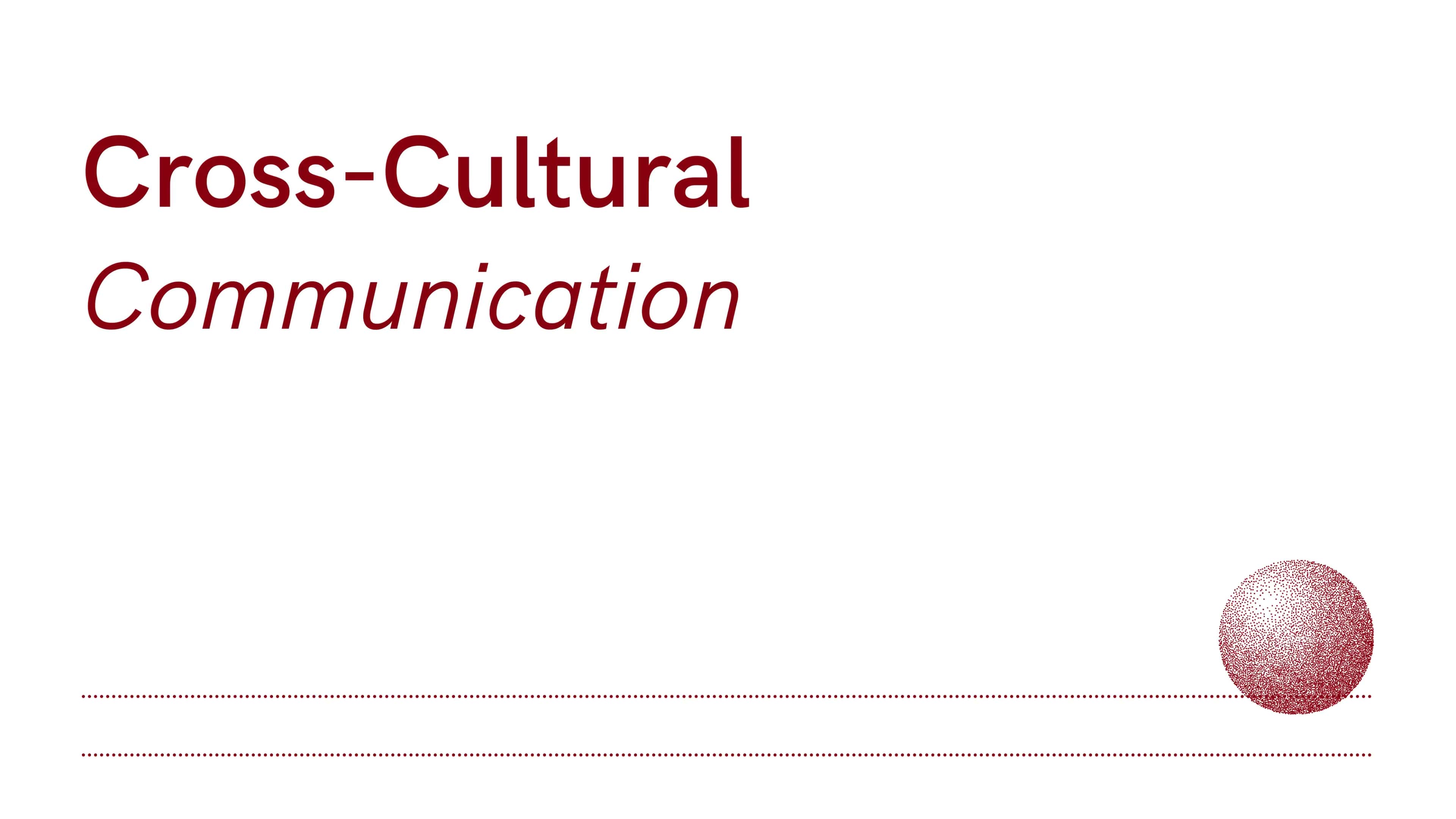 Cross-cultural comunication 1