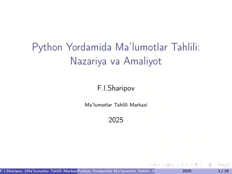 Python malumotlari tahlili