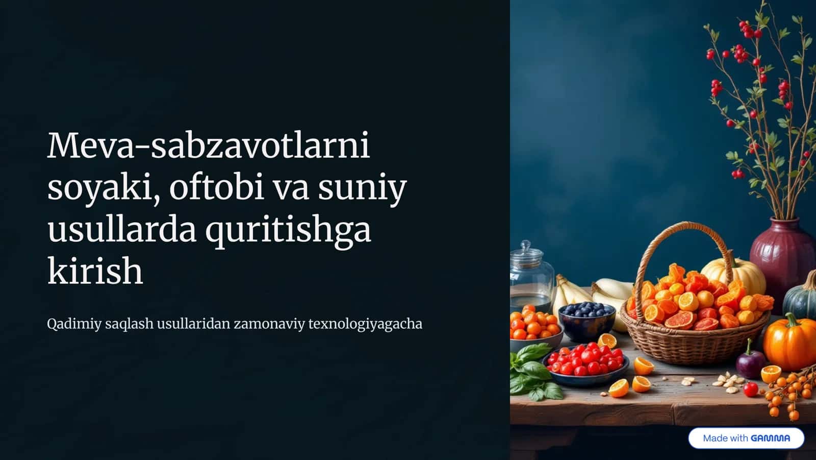Meva va sabzavotchilik 1