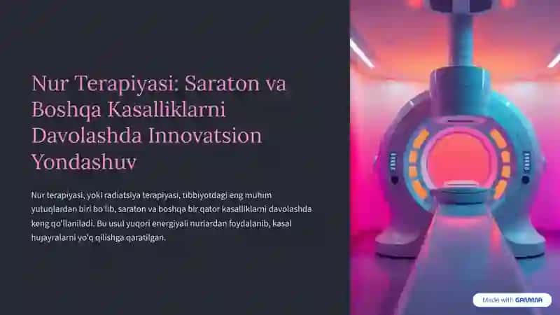 Nur Terapiyasi. Saraton va boshqa kasalliklar davolash