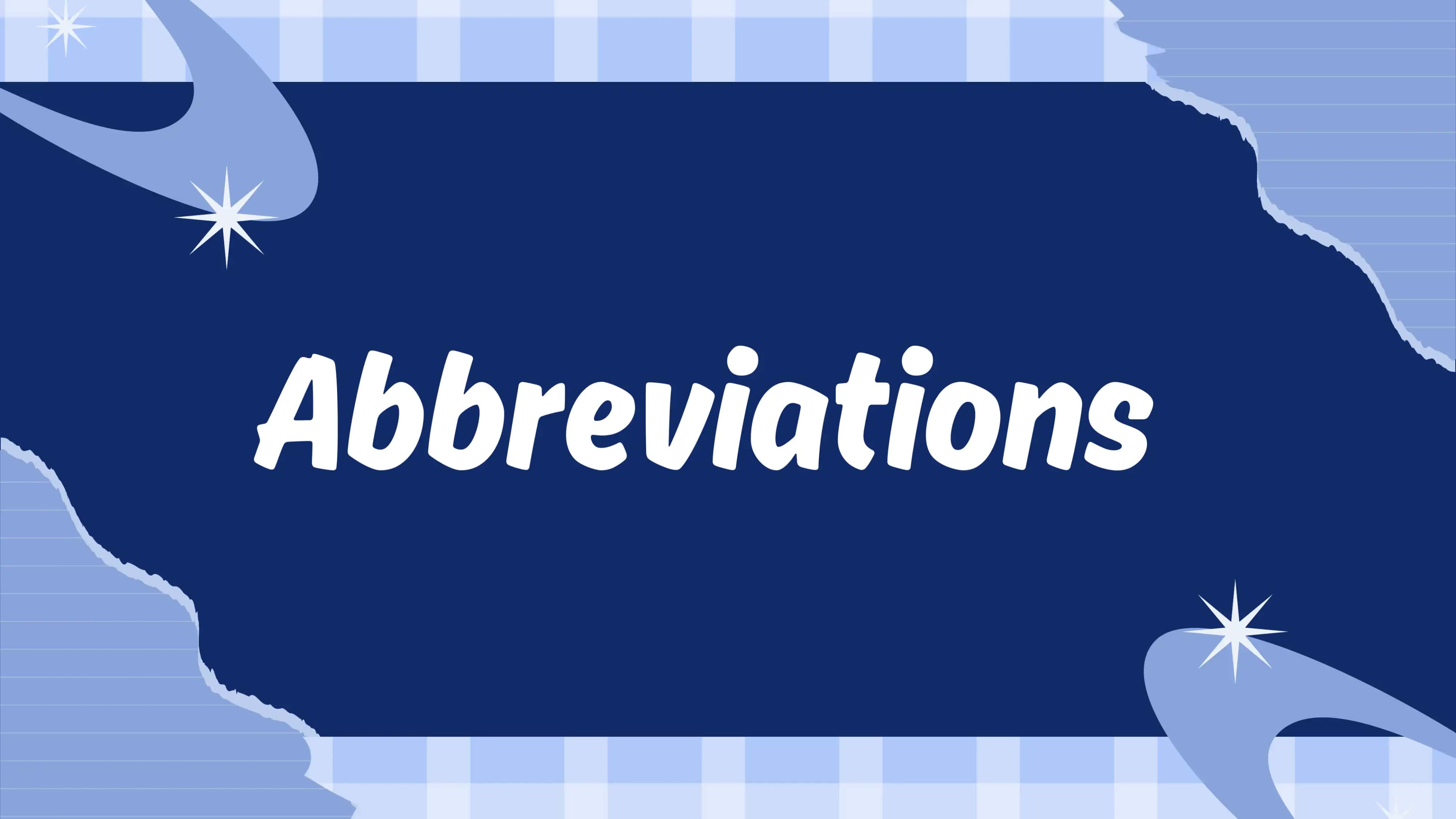 Abbreviations 1