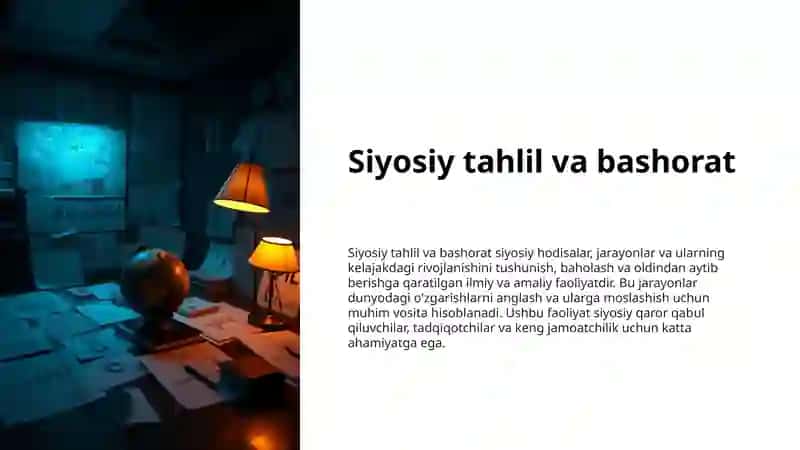 Siyosiy tahlil va bashorat